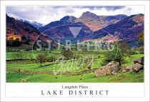 Langdale Pikes - Lake District Postcard (H SG)