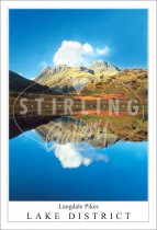 Langdale Pikes, Reflection - Lake District Postcard (V SG)