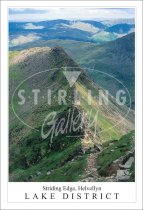 Striding Edge, Helvellyn - Lake District Postcard (V SG)