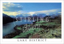 Ullswater & Aira Point, Snow on Fells - Lake District Postcard (H SG)