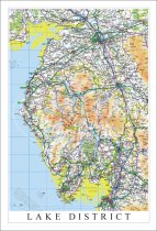 Lake District Map Postcard (V SG)