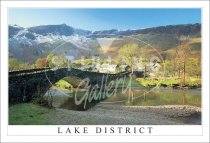 Bridge, River Derwent, Borrowdale - Lake District Postcard (H SG)