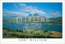 Fort William and Ben Nevis, across Loch Linnhe Postcard (H SG)