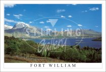 Fort William and Mamores over Loch Linnhe Postcard (H SG)