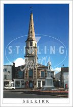 Selkirk, Sir Walter Scott Statue, Old Court House Postcard (H SG)