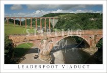 Leaderfoot Viaduct and Drygrange Bridge Postcard (H SG)