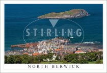 North Berwick, over Craigleith from Berwick Law Postcard (H SG)