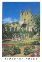 Jedburgh Abbey, Summer Flowers Postcard (V SG)