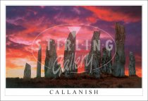 Fiery Callanish Standing Stones Postcard (H SG)