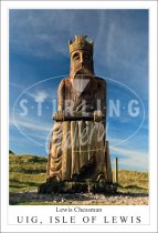 Lewis Chessman - Uig, Isle of Lewis, The King Postcard (V SG)