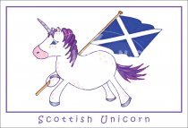 Scottish Unicorn Postcard (H SG)