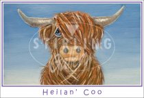 Heilan Coo, cartoon Postcard (H SG)