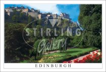 Edinburgh Castle, from Princes Street Gardens Postcard (H SG)