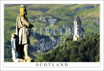 Robert Bruce & Wallace Monument Close Up, Scotland Postcard (H SG)