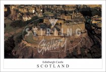 Edinburgh Castle - Scotland, from Sky Postcard (H SG)