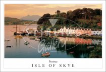 Portree - Isle of Skye, Autumn Reflections Postcard (H SG)