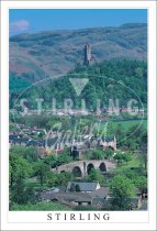 Old Stirling Bridge & Wallace Monument - Stirling Postcard (V SG)