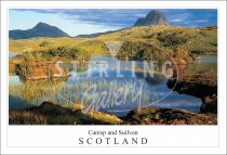 Canisp & Suilven - Scotland, from Loch Druim Postcard (H SG)