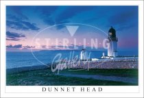 Dunnet Head, Lighthouse, Sunset Postcard (H SG)