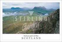 Suilven and Cul Mor - Scotland, from Stac Polly Postcard (H SG)