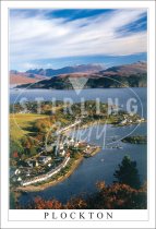 Plockton, Aerial Close up Postcard (V SG)