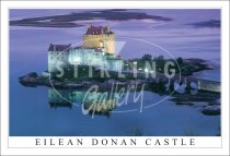 Eilean Donan Castle, Illuniated Reflection Postcard (H SG)