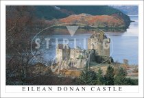 Eilean Donan Castle from Above, Winter Morning Postcard (H SG)