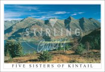 Five Sisters of Kintail, Loch Duich, Glen Shiel Postcard (H SG)