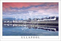 Ullapool, Reflections, Fiery Sky Postcard (H SG)