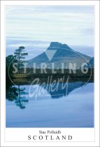 Stac Pollaidh - Scotland, blue reflections Postcard (V SG)