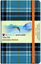 Tartan Cloth Notebook Pocket: Blue Loch