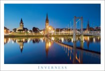 Inverness-River & Greig St Suspension Bridge,Night (H std IM)