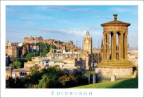 Edinburgh - from Calton Hill, Dugald Stewart Monument to Castle (H std IM)