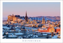 Edinburgh - Dawn Sunlight, Castle, rooftops & Snow (H std IM)