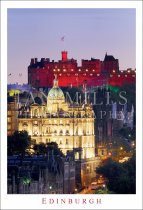 Edinburgh - Floodlighting of Castle & Bank of Scotland (V std IM)