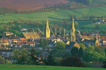 Cupar, Fife Elegant Spires Aerial View (H std IM)