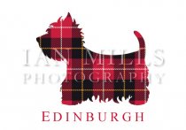 Edinburgh - Tartan Westie Silhouette (H IM)