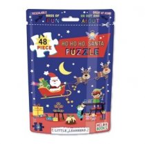 Jigsaw Puzzle Bag Ho Ho Ho Santa 48pc (Oct)