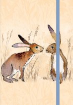 A6 Notebook Kissing Hares (Feb)