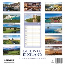 2024 Calendar Scenic England Family Organiser (2 fof £9v) (Mar)