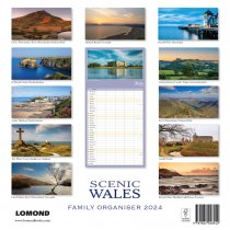 2024 Calendar Scenic Wales Family Organiser (2 for £9v) (Mar)