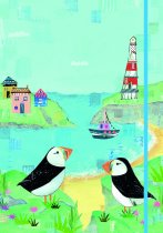 A4 Notebook Sea Breeze Puffins (Feb)