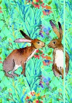 A4 Notebook Kissing Hares (Feb)