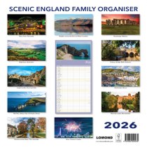 2026 Calendar Scenic England Family Organiser (2 for 10v) (Mar)