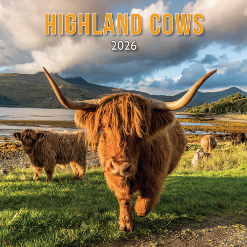 2026 Calendar Highland Cows (Mar)