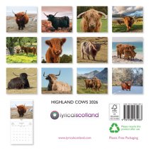 2026 Calendar Highland Cows (Mar)