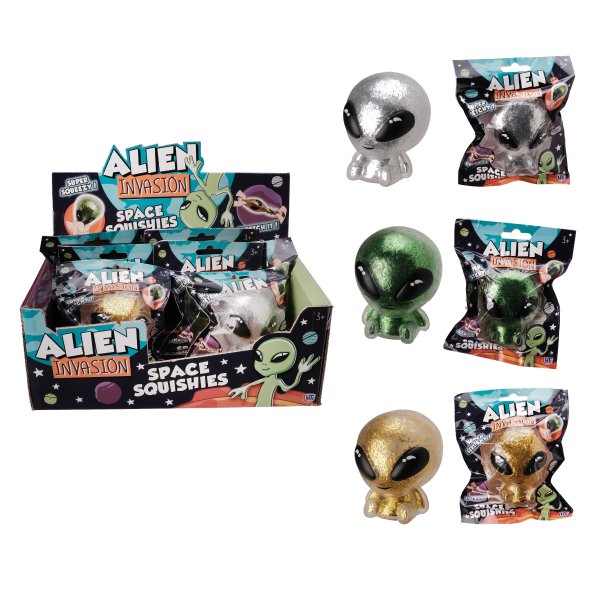 Alien Invasion Space Squishies 3 Asst (DPU12) (Feb)