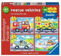 Jigsaw My First Puzzle Rescue Vehicles 4 Puzzle Box (Feb)