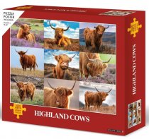 Jigsaw Highland Cows 1000pc + Poster