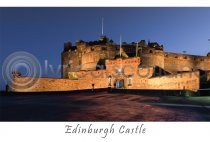 Edinburgh Castle Esplanade at Night Postcard (H A6 LY)